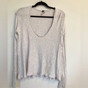 We The Free Cream Long Sleeve Blouse